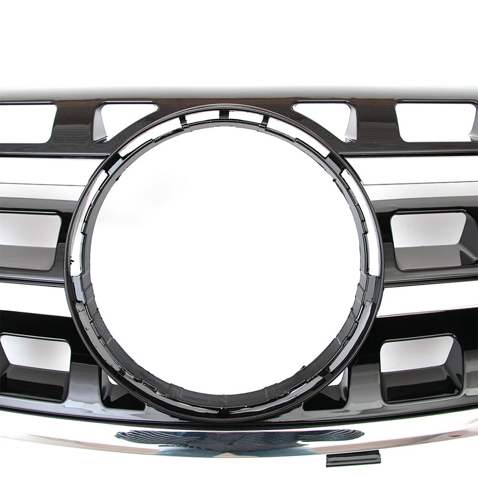Black Front Grill Grille w/Star For 2005-08 Mercedes Benz W164 ML320 ML350 ML550 Foto 2 de 4