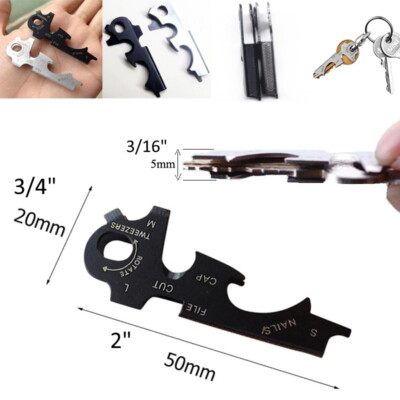 5 In 1 Carabiner Tool Keychain Outdoor Bottle Opener Slotted Screwdriver Phillips Screwdriver Multifunction Keychain I1104380226