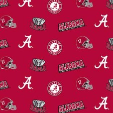 NCAA University of Alabama Allover AL-045 Cotton Fabric by the Yard