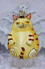 Striped Yellow Fat Cat With Green Glass Fish — photo 2