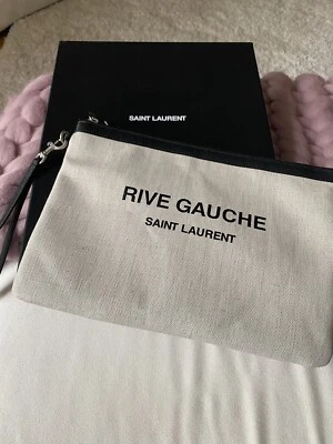 Saint Laurent Tasche beige mit Schriftzug, neu!! - Bild 1 von 4
