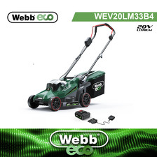 Webb Eco WEV20LM33B4 20V 33cm/13inch Cordless Rotary Battery Lawnmower