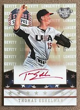 2015 Panini Stars & Stripes Longevity Red Ink Autograph #92 Thomas Eshelman /299