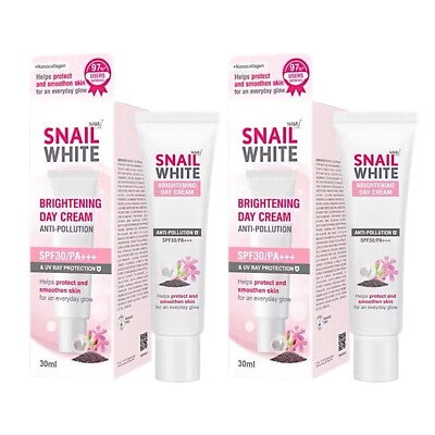 Snail White Brightening Day Cream Anti-Pollution SPF30 PA+++ Smooth Skin 2x30ml