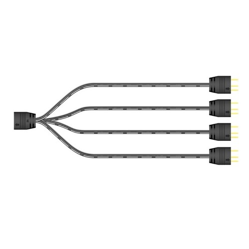 1-to-4 ARGB Splitter Cable Support 5V RGB 3-pin LED Sync- Cable ARGB HUB 33CM - Picture 3 of 8