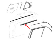 MB GLE W167 Türfenster innen, hinten rechts, Dichtungsschiene, A1677359200 MB GLE W167 Türfenster innen, hinten rechts, Dichtungsschiene, A1677359200