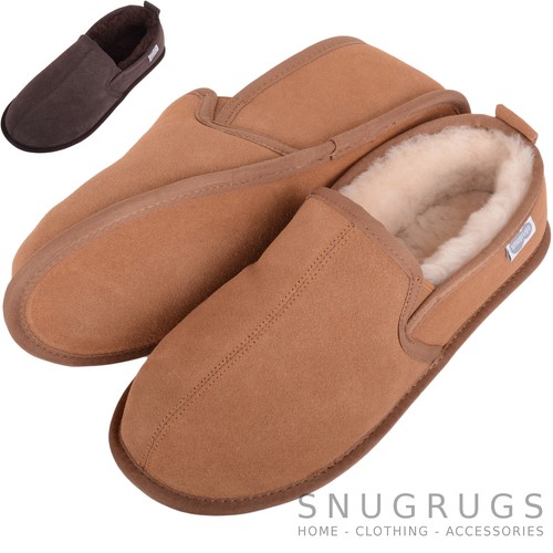 GENUINE SHEEPSKIN SLIPPERS WITH SUEDE 