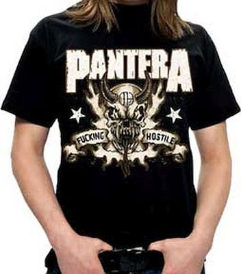 Pantera Hostile T-Shirt Black Small Medium Licensed Rock Heavy 