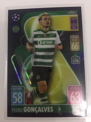 Pedro Goncalves Black Parallel 1/15 Topps Match Attax Chrome CL 21/22