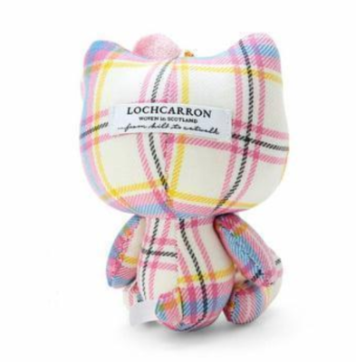 Hello Kitty 50th Anniversary Dress tartan design mascot keychain