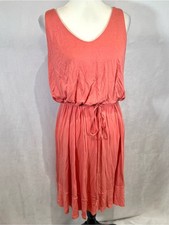 Loft soft coral blouson style dress size large