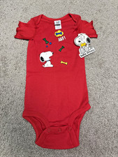 Baby Snoopy One Piece L 18 Months Red Vintage