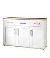 Sideboard Kommode Anrichte Schrank Mehrzweckschrank Weiß Landhaus Eiche Sanremo
