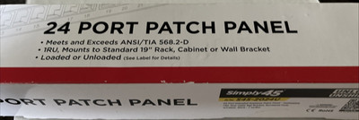 Simply45 Loaded 24-Port Cat5e UTP Patch Panel (S45-2524U)