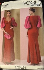 Vogue Badgley Mischka pattern V2009 Misses' Special Occasion Dress sz 18-26 unc
