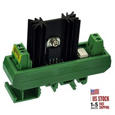 DIN Rail Mount 8 Amp Solid State Relay SSR Module, in 4 32VDC, Out 1 Channel