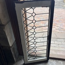 Sg5418 Antique Leaded Glass Transom Window 15.75 X 34
