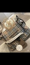 Burberry Check Shawl Wrap for Women, Logo Acc...