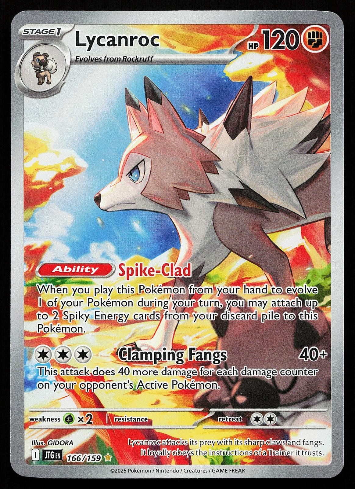Lycanroc 166/159 Holo Illustration Rare Journey Together Pokemon Card