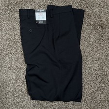 Van Heusen Men's Slim Fit Flex Flat Front Pant 38W x 32L Black NWT