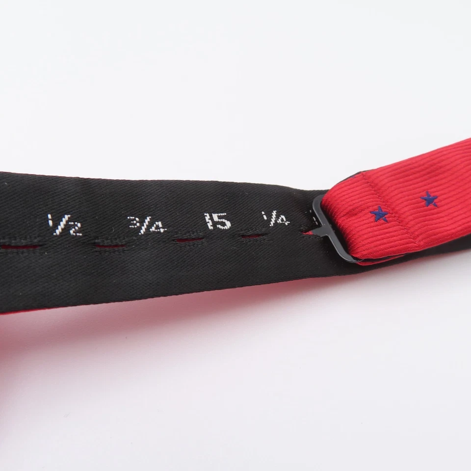 Merona 领结红色蓝色星星 2.5 英寸宽领带聚酯纤维 — 第 3/4 张图片