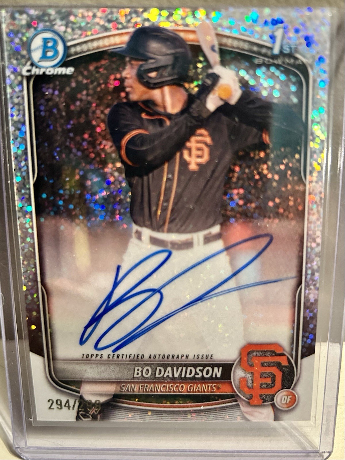 2025 Bowman Chrome 1st Bo Davidson Speckle Refractor Auto /299 #CPA-BD