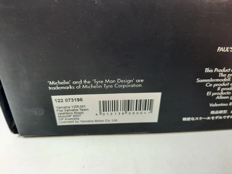 Minichamps Yamaha YZR-M1  Valentino Rossi Australia 2007 ABARTH 1/12 122073196 - Immagine 4 di 4