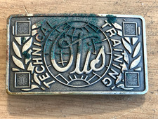 Otis Elevator Contractor Technical TRAINING Vintage BRASS Belt Buckle PATINA