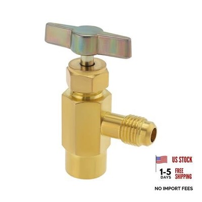 R600a Refrigerant Valve Bottle Opener Brass 7/16'' Female Thread to 1/4'' SAE