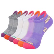 JOYN E Womens Ankle Cushioned Socks 6 Pack Athletic Low Cut Socks with Heel