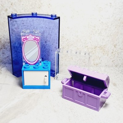 LEGO Dresser Mirror Nightstand Treasure Chest PURPLE Windows Build Palace Prince