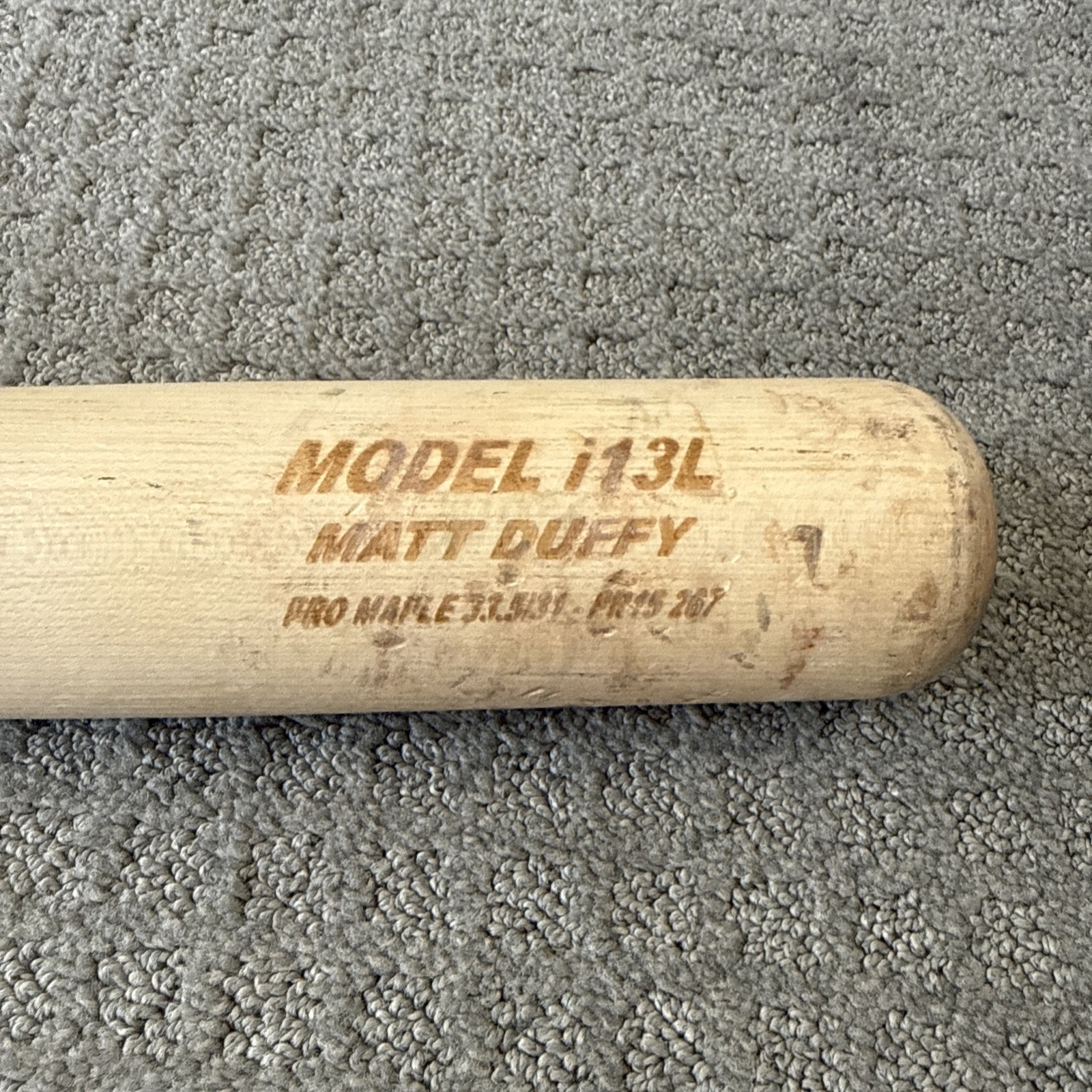 Matt Duffy 2015 Rookie Game Used Bat Signed Auto Clayton Kershaw PSA MLB Giants view 2