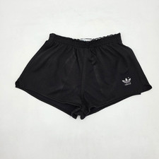 Vintage Men s Adidas Running Shorts Size Medium 32 - 34 Black 70s USA Made 1.5"