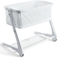 2-in-1 Bedside Cot with Soft Mattress for Newborn, Portable Co-Sleeper Crib