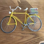 Mattel Barbie Yellow Bicycle Ten Speeder Bike Vintage 1970s, 11.5 Inches