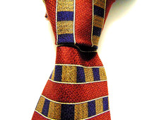 Kenneth Cole Mens Neck Tie Diamond Geometric Silk Necktie Vintage USA Made