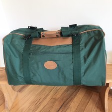 Vtg Alpine Duffle Bag Green Canvas Large Tote Weekender Travel Camping 22x14x10