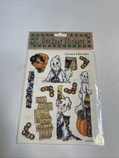 Provo Vintage Halloween Character Sticker Clear 90s Sealed 2 Sheet Hallmark