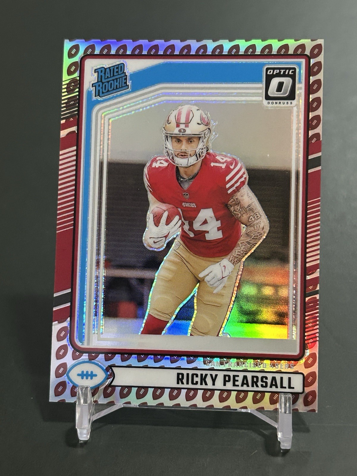 2024 Donruss Optic Preview RICKY PEARSALL FOOTBALL EMOJI SSP RATED ROOKIE RC 📈