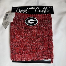 NUEVO CON ETIQUETAS J. America Mujer’s Georgia Bulldogs UGA Suéter Tejido Bota Puños Rojo OSFM