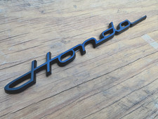 Matt Black Emblem Old Vintage Script Classic Decal Black Logo Auto Moto Honda
