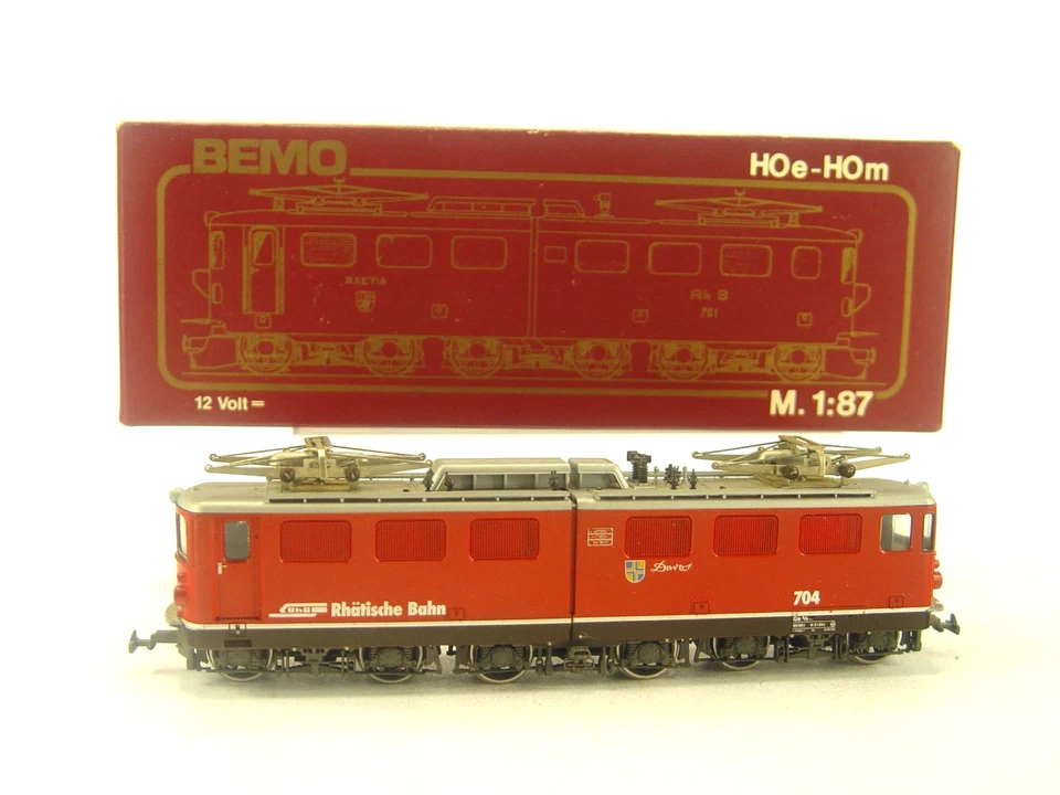 Rhb Elektrolok Ge 6/6 Davos - Bemo HOm Schmalspur Lok - 1254/5 #E gebr.