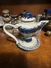 Antique Chinese Blue and White Porcelain Oil Lamp Old Lines — photo 4