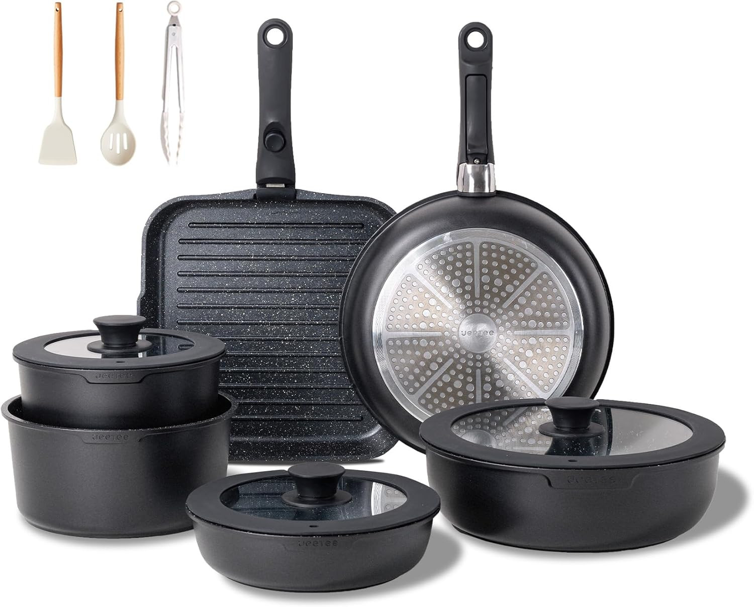 Batterie de cuisine antiadhésive 25 pcs pour des repas de famille parfaits au quotidien