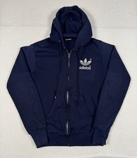 Vintage 80s Adidas Trefoil Logo Firebird Track Top Jacket Zip Hoodie Youth Large