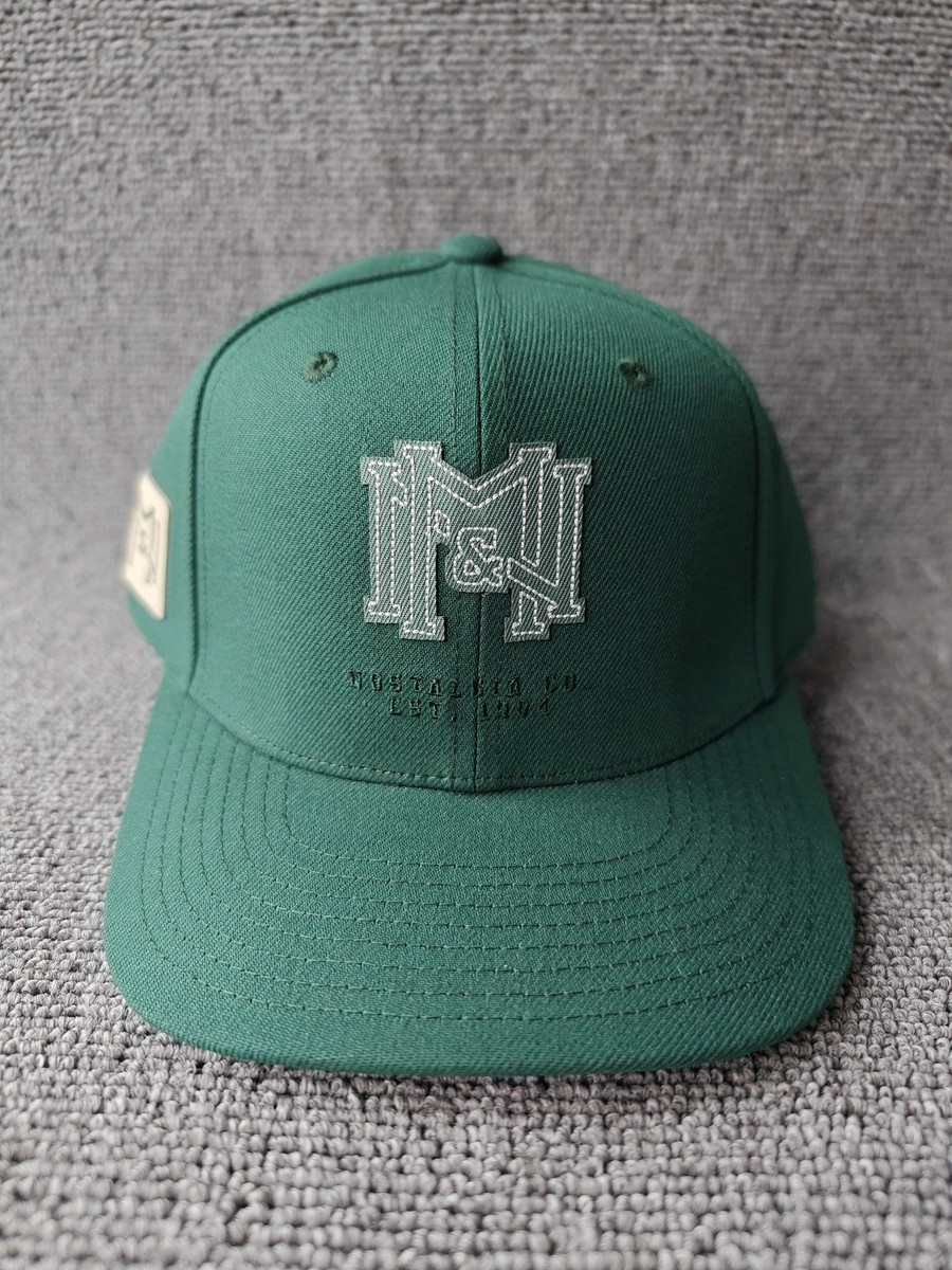 Mitchell & Ness Nostalgia Co Green M&N Monogram Adjustable Strapback Cap Hat New