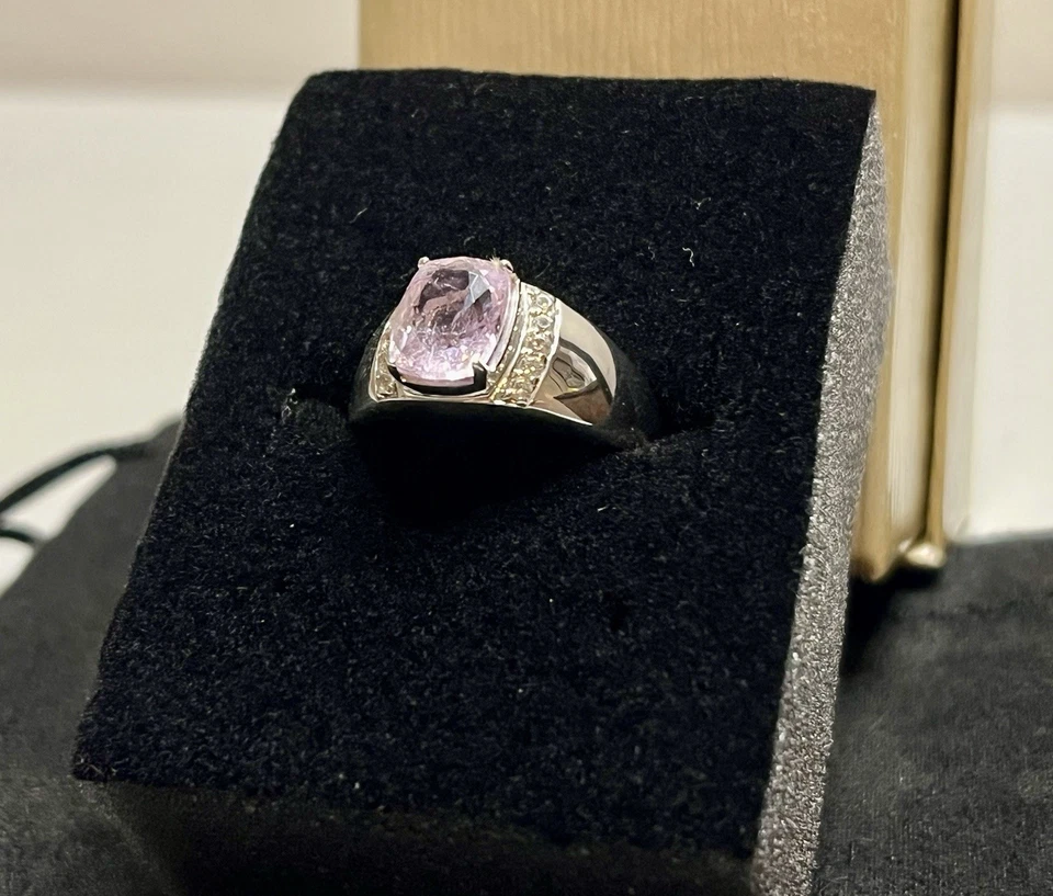Pink Kunzite Rhodium over Sterling Silver Ring 2.63ctw Size 8 - Image 3 of 4