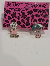 Little Girls Earrings, Little Girl and Umbrella