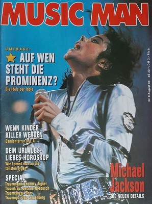 Music Man Musikzeitschrift - August 1988 mit der Titelstory über Michael Jackson