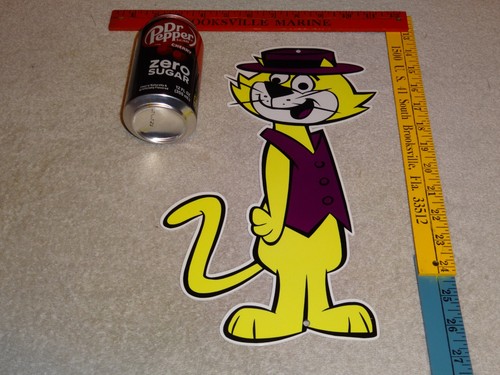 VINTAGE TOPCAT TELEVISION SERIES 13" ENAMEL METAL ANIMATED CARTOON TOP CAT SIGN!